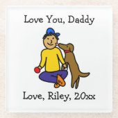 子のアートワークをこのオブジェクトに追加する ガラスコースター (正面)