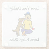 子のアートワークをこのオブジェクトに追加する ガラスコースター (裏面)