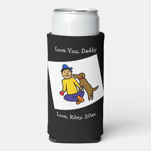 子のアートワークをこのオブジェクトに追加する スリム缶クーラー (Seltzer正面)