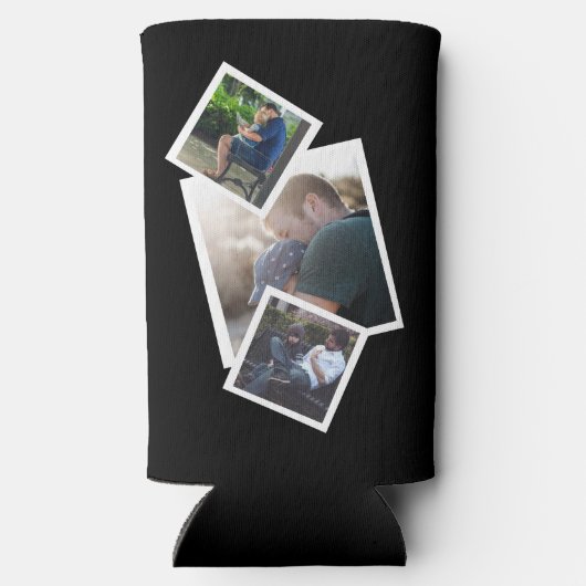 子のアートワークをこのオブジェクトに追加する スリム缶クーラー (裏面)