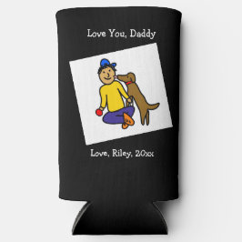 子のアートワークをこのオブジェクトに追加する スリム缶クーラー