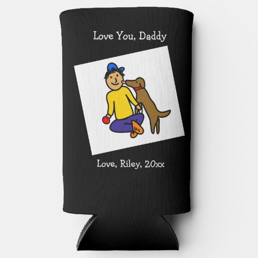 子のアートワークをこのオブジェクトに追加する スリム缶クーラー (正面)