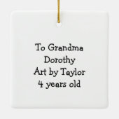 子のアートワークをこのオブジェクトに追加する セラミックオーナメント (裏面)