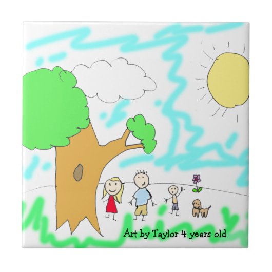 子のアートワークをこのオブジェクトに追加する タイル (正面)