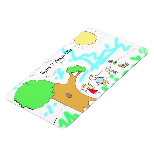 子のアートワークをこの上に追加 マグネット (左側)