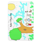 子のアートワークをこの上に追加 マグネット (縦)