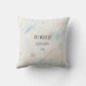 子のアートワークをこの装飾用クッションにアップロード クッション (裏面)