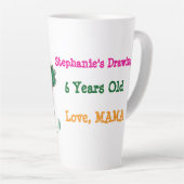 子のアートワークを追加する カフェラテマグ (右アングル)