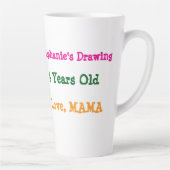 子のアートワークを追加する カフェラテマグ (右)