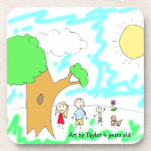 子のアートワークを追加する コースター (正面)