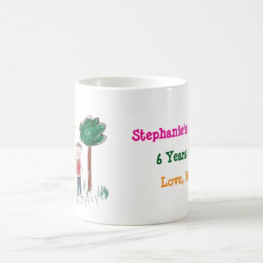 子のアートワークを追加する コーヒーマグカップ (中央)