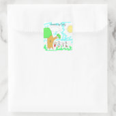 子のアートワークを追加する スクエアシール (バッグ)