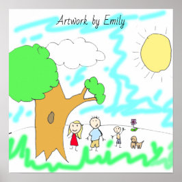 子のアートワークを追加する ポスター
