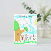 子のアートワークを追加する ポストカード (スタンド正面)