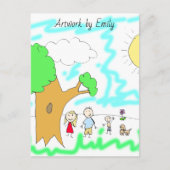 子のアートワークを追加する ポストカード (正面)