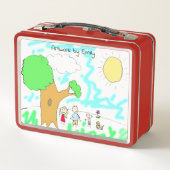 子のアートワークを追加する メタルランチボックス (裏面)