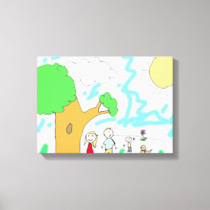 子のアートワークを追加 キャンバスプリント