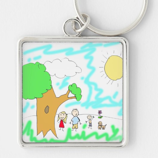 子のアートワークを追加 キーホルダー (正面)