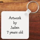 子のアートワークを追加 キーホルダー (裏面)