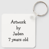 子のアートワークを追加 キーホルダー (裏面)