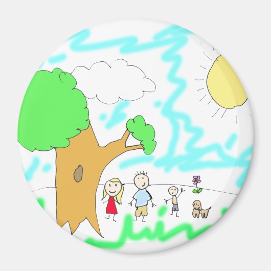 子のアートワークを追加 マグネット (正面)