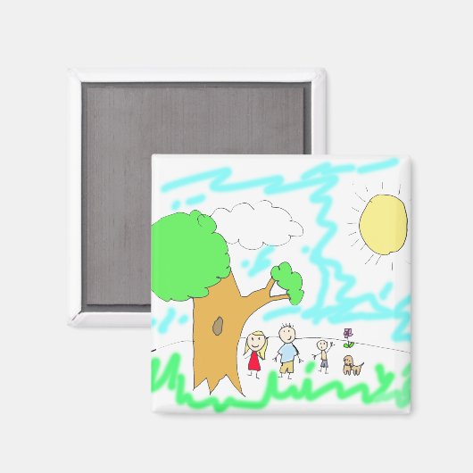 子のアートワークを追加 マグネット (正面/裏面)