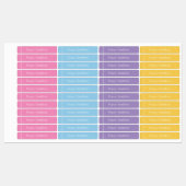 子のカラフル並び名ラベル ラベル (シート)
