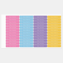 子のカラフル並び名ラベル ラベル