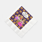 子のコスチュームハローウィンパーティ 縁ありランチョンナプキン (角)