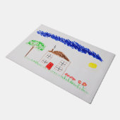 子のスケッチのドアマット ドアマット (アングル)