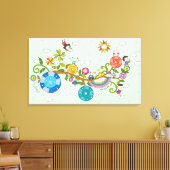 子のツリー遊ブランチの側面 キャンバスプリント (インサイチュ (リビング))