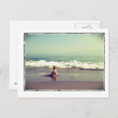 子のビーチはがき ポストカード (正面/裏面)
