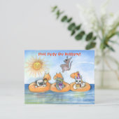 子のプールパーティの招待状 招待状 (スタンド正面)