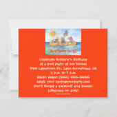 子のプールパーティの招待状 招待状 (裏面)