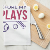 子の前誇りを持ったに祈野球の母が現遊在 キッチンタオル (四つ折り)