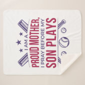 子の前誇りを持ったに祈野球の母が現遊在 シェルパブランケット (正面(横))