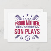 子の前誇りを持ったに祈野球の母が現遊在 シーズンポストカード (正面/裏面)