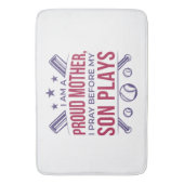 子の前誇りを持ったに祈野球の母が現遊在 バスマット (正面縦)