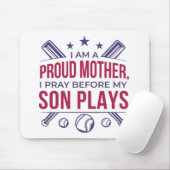 子の前誇りを持ったに祈野球の母が現遊在 マウスパッド (マウス)