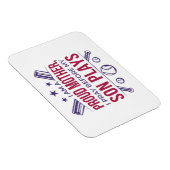 子の前誇りを持ったに祈野球の母が現遊在 マグネット (右側)