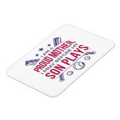 子の前誇りを持ったに祈野球の母が現遊在 マグネット (左側)