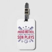 子の前誇りを持ったに祈野球の母が現遊在 ラゲッジタグ (正面縦)