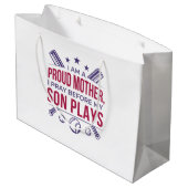 子の前誇りを持ったに祈野球の母が現遊在 ラージペーパーバッグ (裏面アングル)