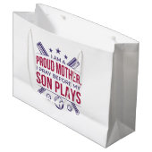 子の前誇りを持ったに祈野球の母が現遊在 ラージペーパーバッグ (正面アングル)