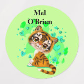 子の名前ラベル ラベル (デザイン1)