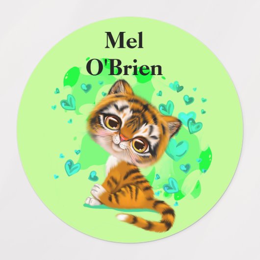 子の名前ラベル ラベル (デザイン1)