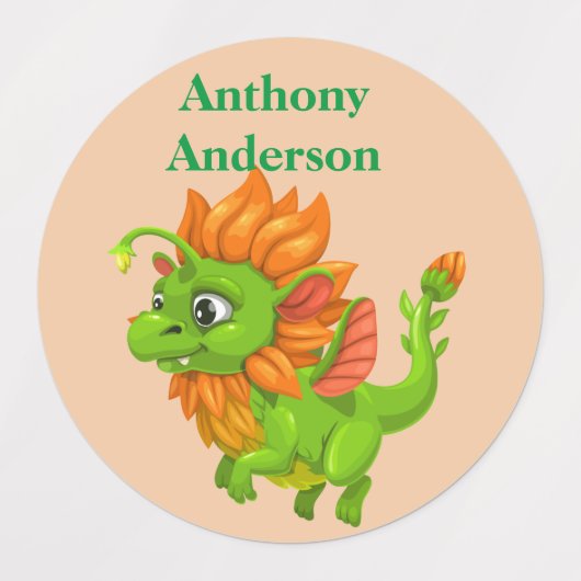 子の名前 ラベル (デザイン2)