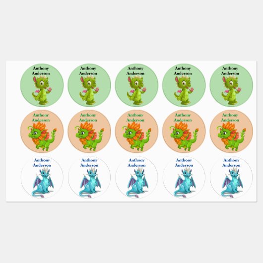 子の名前 ラベル (シート)