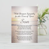 子の喪失の悔やみや弔慰 カード (スタンド正面)