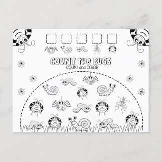 子の数と色の計算おもしろい  ポストカード